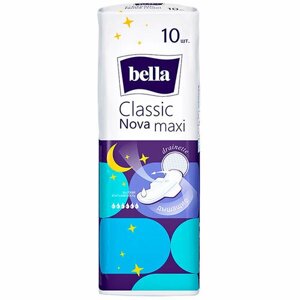 Прокладки впитывающие BELLA Nova Classic Maxi 10шт женские гигиенические