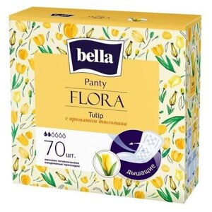 Прокладки женские гигиенические ежедневные bella Panty FLORA Tulip с ароматом тюльпана, 70 шт.