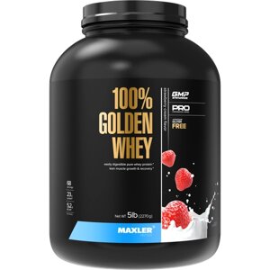 Протеин Maxler 100% Golden Whey New, 2270 гр., клубничный крем