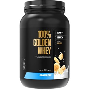 Протеин Maxler 100% Golden Whey New, 907 гр., банановый крем