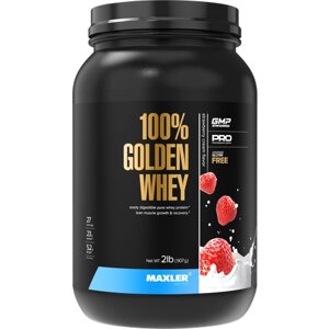Протеин Maxler 100% Golden Whey New, 907 гр., клубничное мороженое