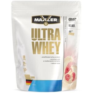 Протеин Maxler Ultra Whey, 900 гр., белый шоколад с малиной