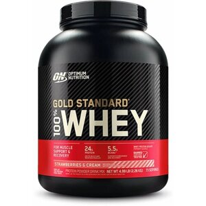 Протеин Optimum Nutrition 100% Whey Gold Standard, 2260 гр., клубника и крем