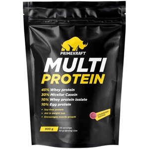 Протеин Prime Kraft Multi Protein, 900 гр., клубника-банан