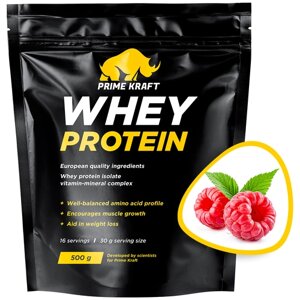 Протеин Prime Kraft Whey, 500 гр., малина