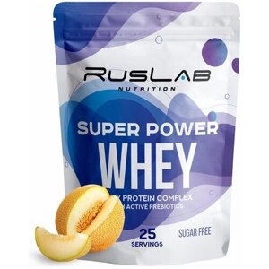 Протеин сывороточный SUPER POWER WHEY, белково-углеводный коктейль (800 гр), вкус спелая дыня