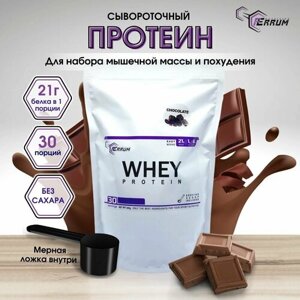 Протеин Whey Protein от Ferrum Nutrition/ Сывороточный протеин / Протеиновый коктейль для похудения / вкус: шоколад. 900 грамм, 30 порций.