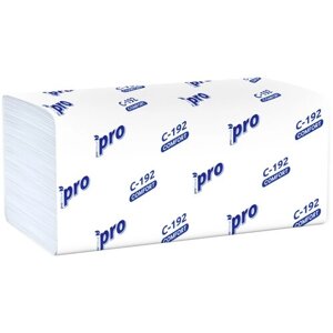 PROtissue бумажные полотенца, V-сложения, 1-слойные, 25 гр/м, белые, комплект 20 пачек по 250 листов