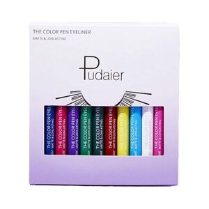 Pudaier Набор жидких подводок для глаз The color pen eyeliner, оттенок разноцветный