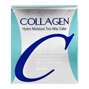 Пудра для лица `enough` collagen HYDRO moisture TWO-WAY CAKE SPF25 PA тон 13