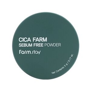 Пудра рассыпчатая матирующая с центеллой азиатской [FarmStay] Cica Farm Sebum Free Powder