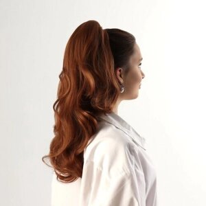 Queen fair Хвост накладной, волнистый волос, на крабе, 40 см, 150 гр, цвет рыжий (SHT30А)