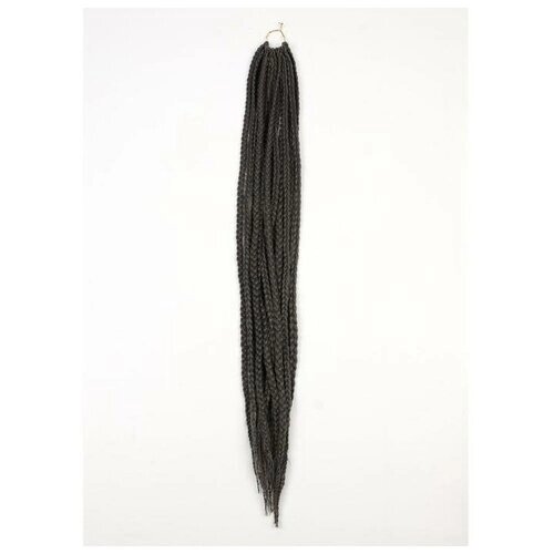 Queen fair Косы для афрорезинок, 60 см, 15 прядей (CE), цвет тёмно-серый (171)