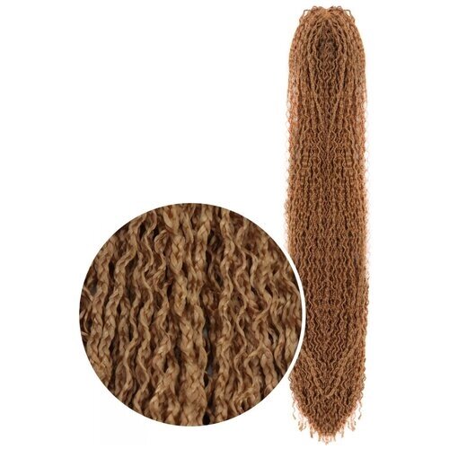 Queen Fair пряди из искусственных волос афрокосы Зи-зи гофрированные, 60 см, блонд 24