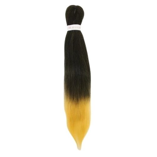Queen Fair пряди из искусственных волос Sim-Braids двухцветный, черный/желтый