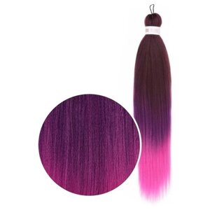 Queen Fair пряди из искусственных волос Sim-Braids трехцветный, русый/фиолетовый/розовый