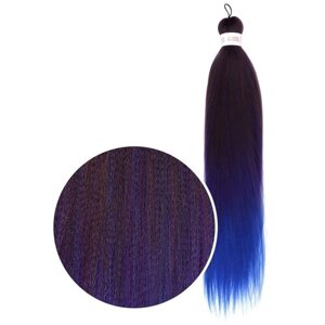 Queen Fair пряди из искусственных волос Sim-Braids трехцветный, русый/синий/голубой