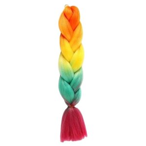 Queen Fair пряди из искусственных волос Zumba четырёхцветный, радуга
