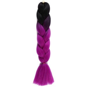 Queen Fair пряди из искусственных волос Zumba двухцветный, чёрный/фиолетовый