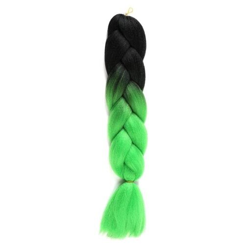 Queen Fair пряди из искусственных волос Zumba двухцветный, черный/зеленый