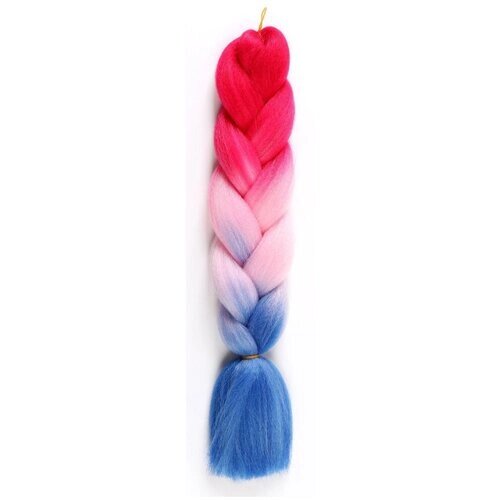 Queen Fair пряди из искусственных волос Zumba трехцветный, красный/светло-розовый/синий
