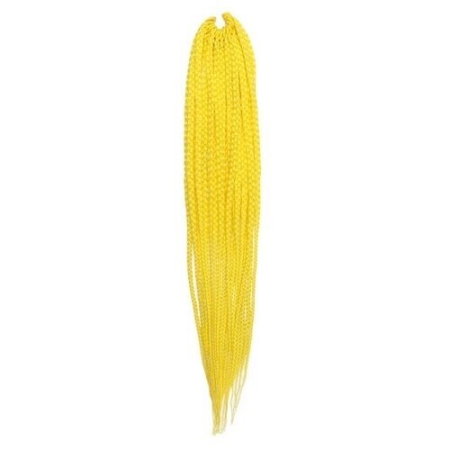 Queen fair SIM-BRAIDS Афрокосы, 60 см, 18 прядей (CE), цвет жёлтый (yellow)