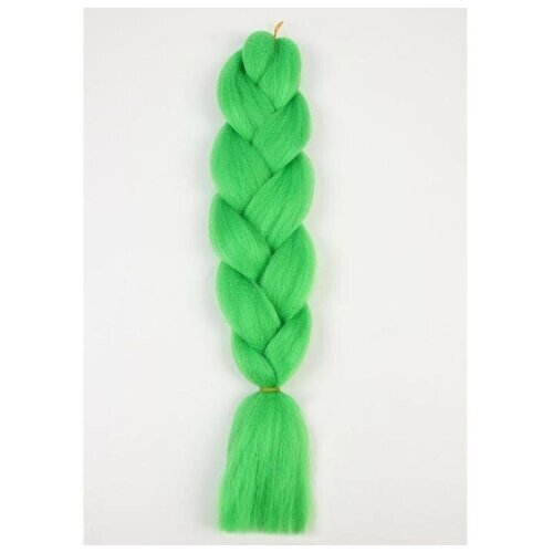 Queen fair ZUMBA Канекалон однотонный, гофрированный, 60 см, 100 гр, цвет зелёный (AY26)