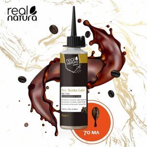 Real Natura / Тоник BOMBA CAFE для восстановления и роста тонких и ломких волос, 70 мл