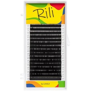 Ресницы чёрные Rili - 16 линий (M 0.10 12мм)