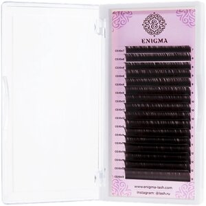Ресницы Enigma цвет "Мокка" микс (Изгиб: C+Толщина: 0.07, Микс длин: 7-14мм)