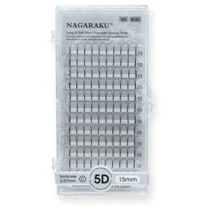 Ресницы Nagaraku пучковые 5D, 12 линий (11мм, C, 0.07мм)