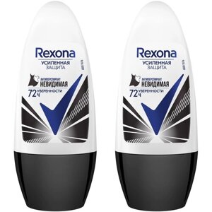 REXONA Део-шарик кристалл Невидимая защита на чёрном и белом 50мл (2 шт в наборе)