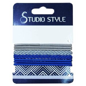 Резинки для волос с металлической вставкой 8 шт Studio style