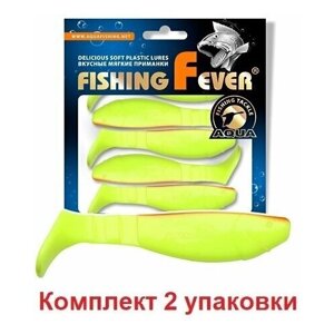 Риппер AQUA FishingFever FLAT, длина - 7,5cm, вес - 6,9g, упаковка 5 шт, цвет 057 (лимонник с красным), 1 упаковка.