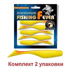 Риппер AQUA FishingFever REX, длина - 8,0cm, вес - 5,8g, упаковка 5 шт, цвет 057 (желто-красный), 1 упаковка.