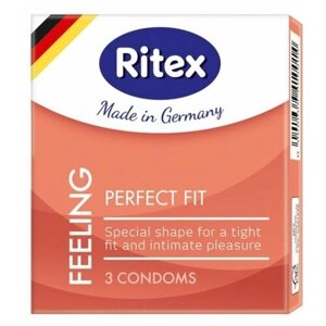 RITEX Презервативы анатомической формы с накопителем RITEX PERFECT FIT - 3 шт.