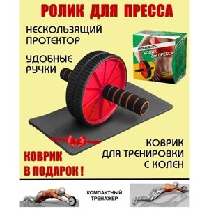 Ролик для пресса Победитъ Roller Press PW-02 (ролик + коврик под колени)