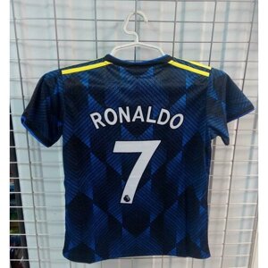 RONALDO размер 30 (на 15-16 лет ) форма ( майка + шорты ) футбольного клуба Манчестер Юнайтед №7 Рональдо синяя