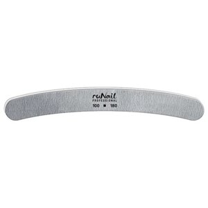 Runail Professional Профессиональная пилка для искусственных ногтей, 100/180 грит, серый