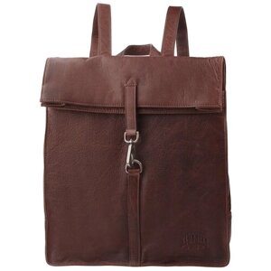 Рюкзак-сумка KLONDIKE DIGGER «Mara», натуральная кожа в темно-коричневом цвете, 32,5 x 36,5 x 11 см, KD1070-03