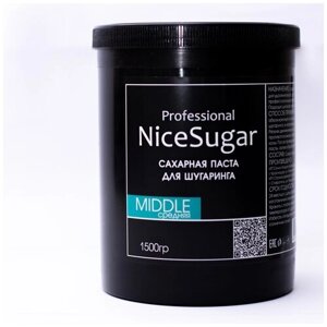 Сахарная паста бирюза 1500 гр Средняя для шугаринга и депиляции NiceSugar Professional.