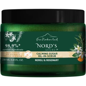 Сахарный скраб для тела NORD`S SECRET Цветок нероли и розмарин, расслабляющий, 250 г