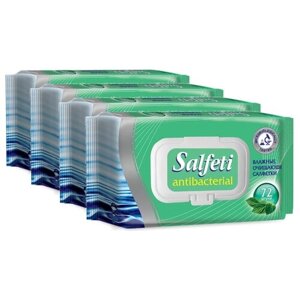 Salfeti Влажные салфетки антибактериальные с клапаном, 72 шт., 4 уп.