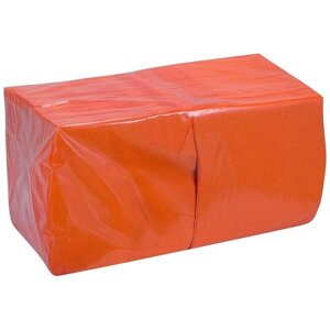 Салфетка бумажная оранжевая 33х33 см 2-сл 200 шт/уп самарт 1 уп