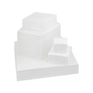 Салфетка вафельная, 15x15 см, белая, 50 г/м2, 100 шт (количество товаров в комплекте: 100)