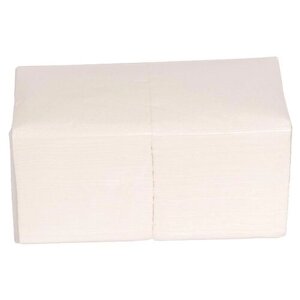Салфетки бумажные 24x24 см белые 1-слойные 600 штук в уп 75275