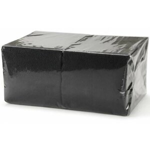 Салфетки бумажные 33х33см 2-х слойные упаковка 200шт черные