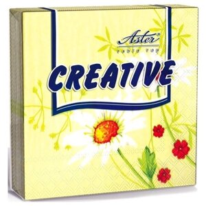 Салфетки бумажные "Creative" Нежность, 33х33 см, 3 слоя