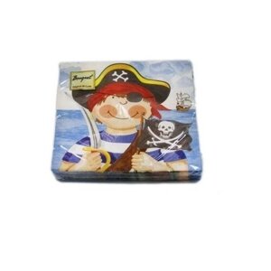 Салфетки бумажные, двухслойные Bouquet "Маленькие пираты", 33x33 см (20 штук)