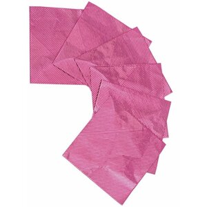 Салфетки бумажные с фольгированным тиснением розовые, 33 см
